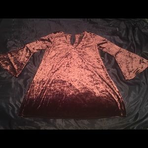 a.n.a Mediera Wine velvet dress